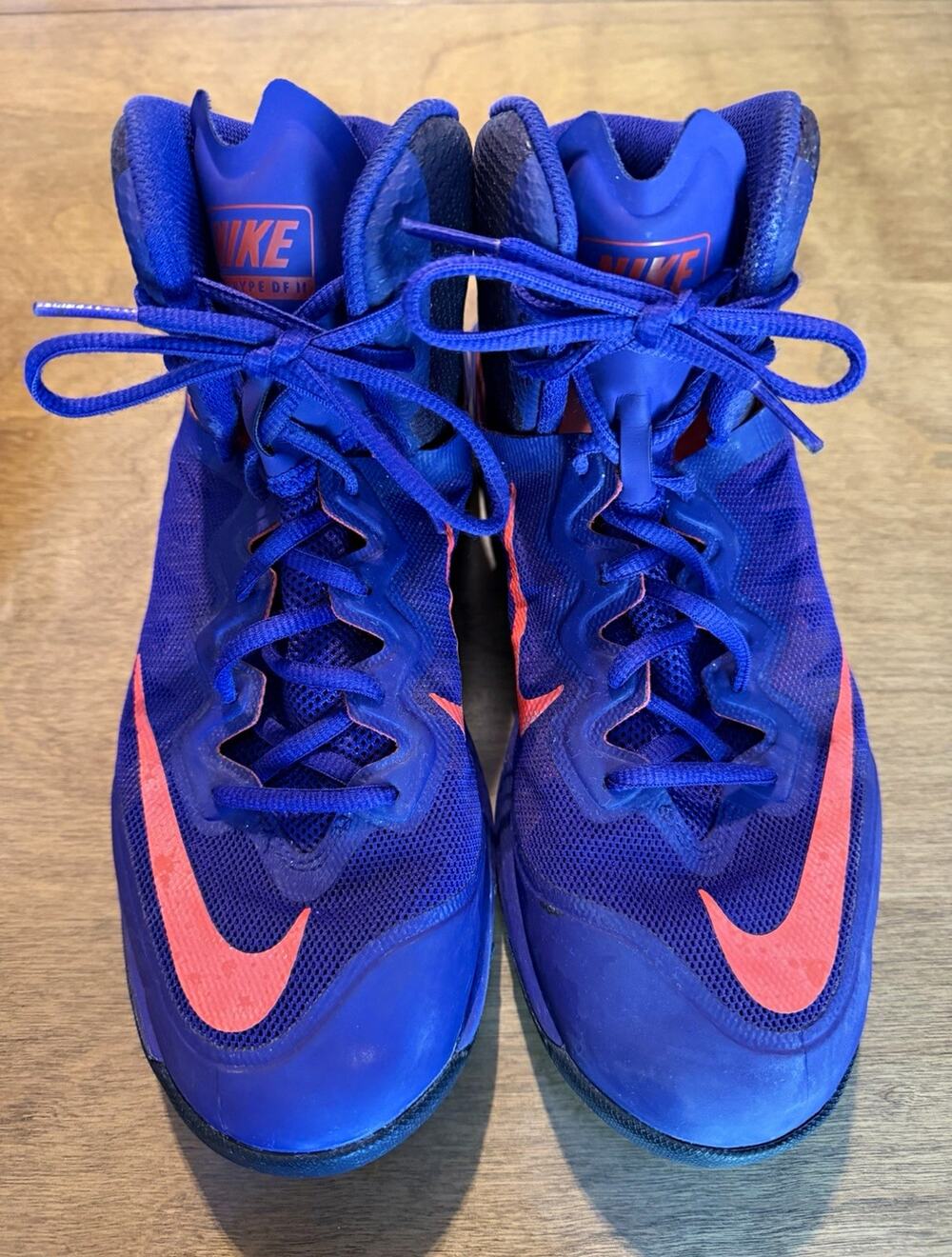 Nike Prime Hype DF II Purple/Orange Mid Top Lace-Up Basketball Sneakers Size 9